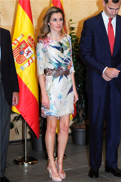 La princesa Letizia con túnica de Zara