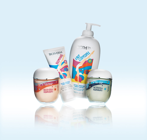 Línea completa de ediciones limitadas de Biotherm 'Water lovers'. GAMME NOEL-RVB- baja