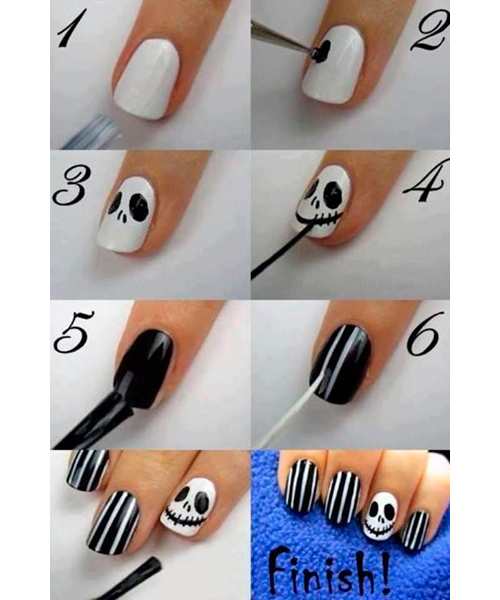 beetlejuice-halloween-nail-art