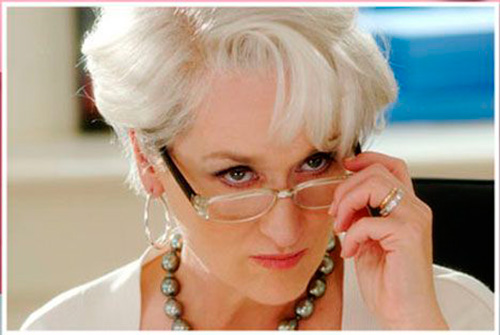 Imponente Meryl streep en "El diablo viste de Prada"