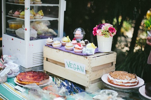 Pasteles Veganos en el mercado de Palo Alto