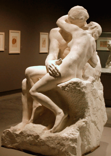 Escultura de El beso, de Rodin