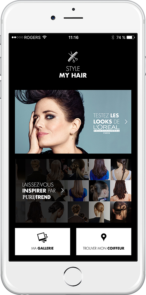 Aplicación Style my hair