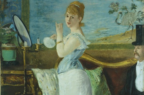 21. Édouard Manet (1832-1883) "Nana", 1877 Huile sur toile, 150 x 116 cm Hambourg, Hamburger Kunsthalle CREDIT : Elke Walford/BPK, Berlin/RMN/Musée d'Orsay