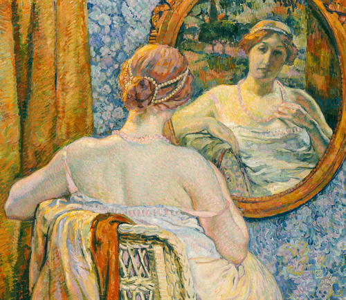 Woman In A Mirror Theo Van Rysselberghe