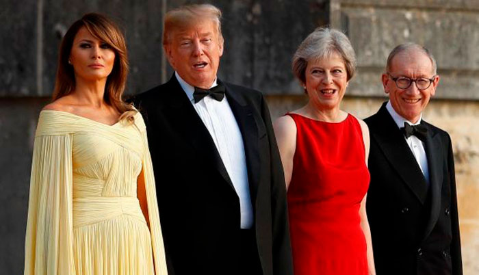 Theresa May Melania Trump Floris