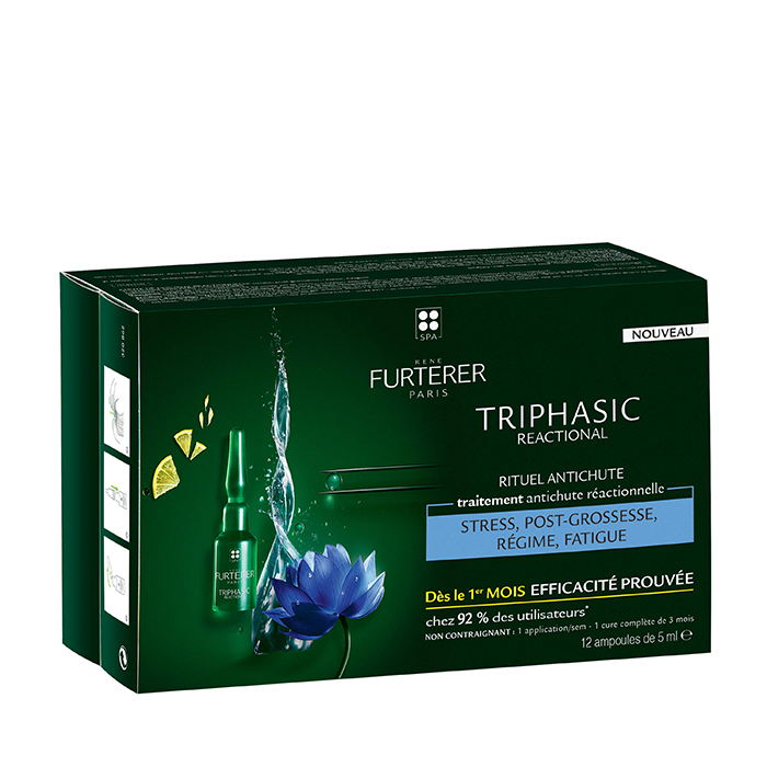 RENE FURTERER Triphasic Reactional Hair Loss Treatment Outer Packaging Packshot Retail 5ml 3282770209686