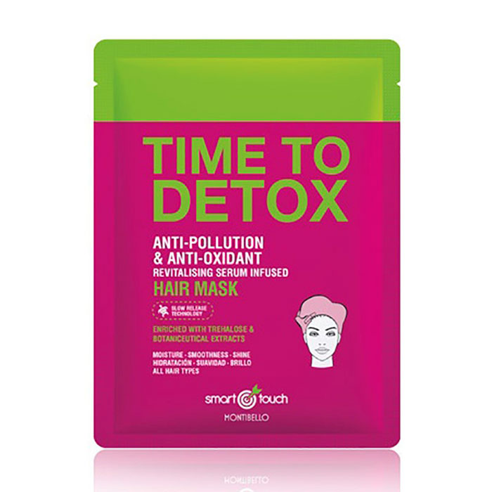 Mascarilla de pelo en gorro de Montibello Smart Touch Time To Detox Mascherine 30 Ml Berretto