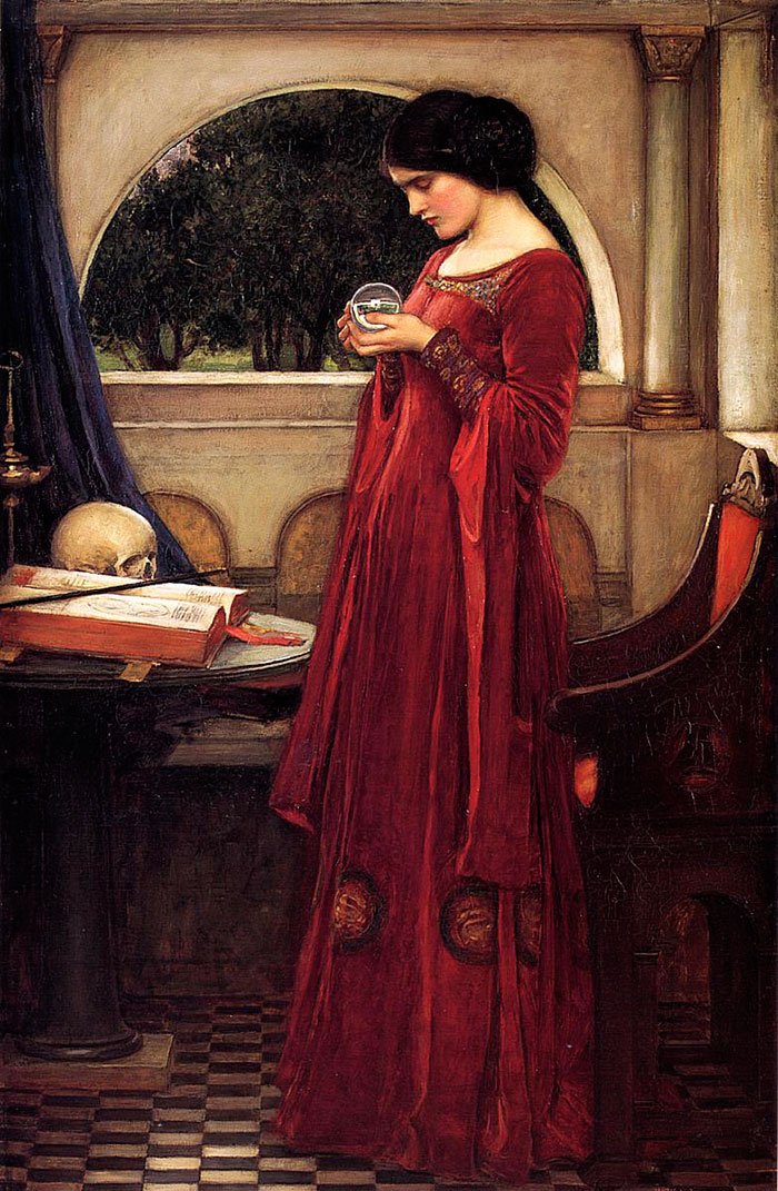 John William Waterhouse The Crystal Ball