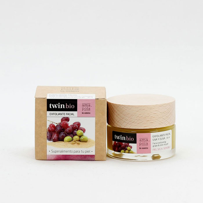 Exfoliante facial uva y oliva superalimentos- exfoliante bio