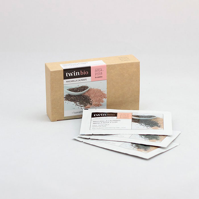Mascarilla de arcilla rosa y chía superalimentos-cosmética natural amapola bio