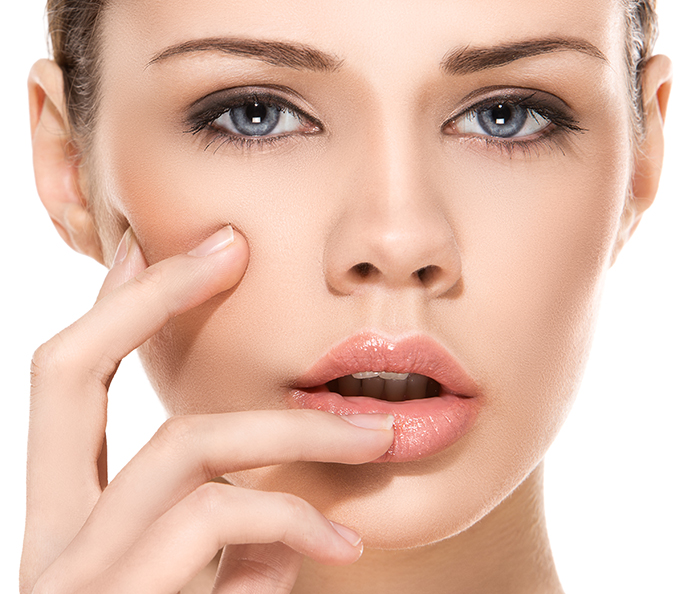 Beautiful Girl On A White Background