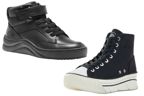 Sneakers De Bota En Negro