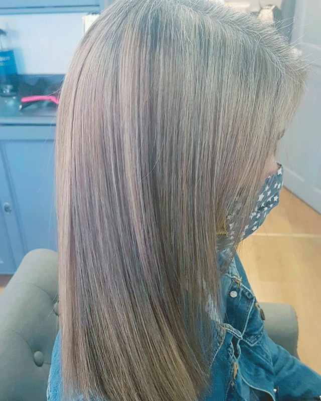 llegar al pelo blanco sin transición