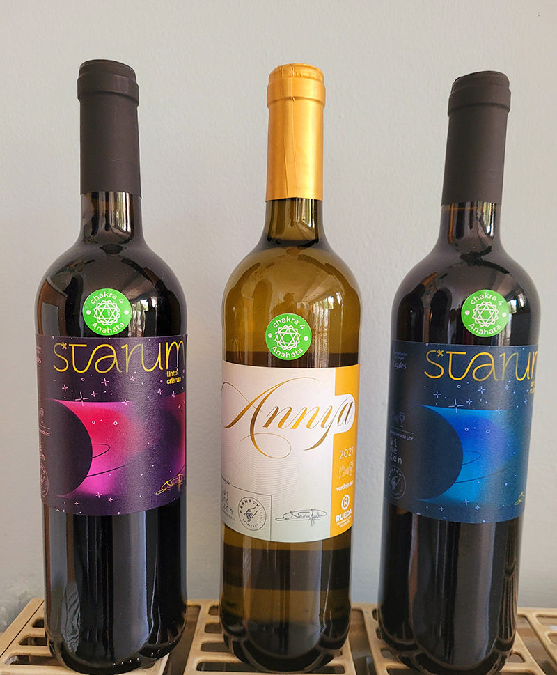 Winezen Botellas De Vino Blanco Y Tinto Con Chakra 4