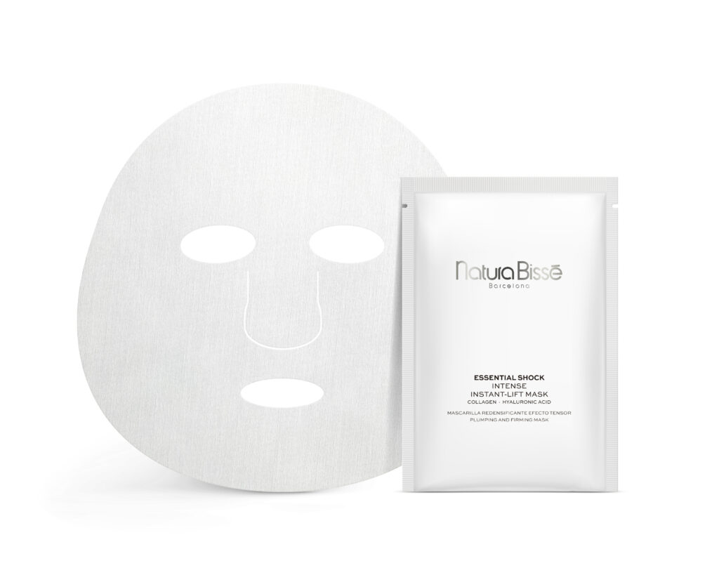 31B404 ESSENTIAL SHOCK INTENSE INSTANT LIFT MASK 15ml BAMBOO MASK WITH SACHET FRONT.low.rendition (1)