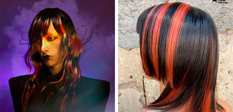 Corta Cabeza Ejmplos Halo Hair Color Block Mechas