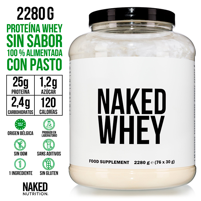 Naked Whey Polvo De Proteínas De Lecha Sin Aditivos