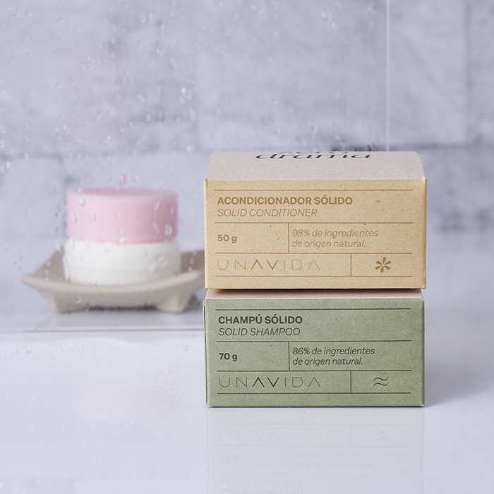 Unavida Cosmetics Champú Y Acondicionador De Pelo Sólidos Premiados